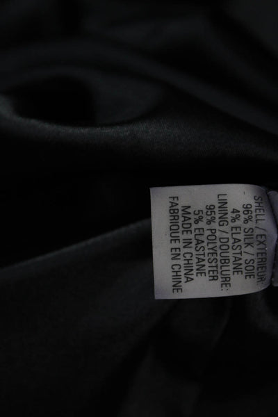 Elie Tahari Women Sheath Black Dress Short Sleeve Silk Size S