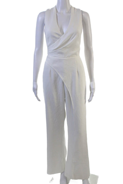 Adelyn Rae Women Sleeveless Jumpsuit White Polyester Size XS