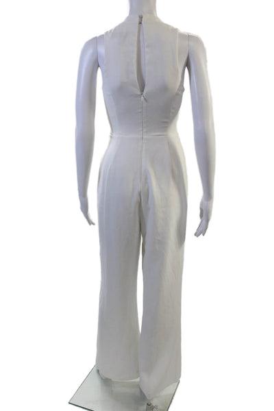Adelyn Rae Women Sleeveless Jumpsuit White Polyester Size XS