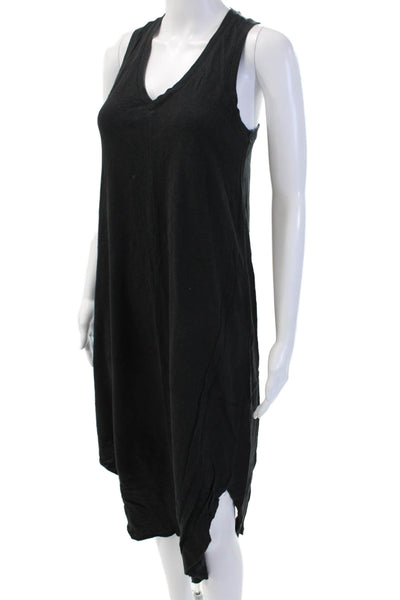 Z Supply Womens Black 100% Cotton V-Neck Sleeveless Tank Dress Mid-Calf Size S