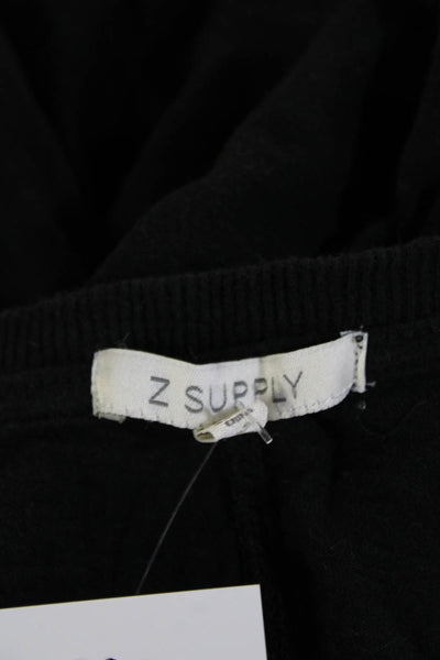 Z Supply Womens Black 100% Cotton V-Neck Sleeveless Tank Dress Mid-Calf Size S