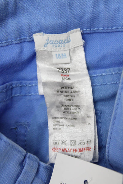 Jacadi Boys Cotton Five Pocket Zippered Jeans Light Blue Size 18 Months