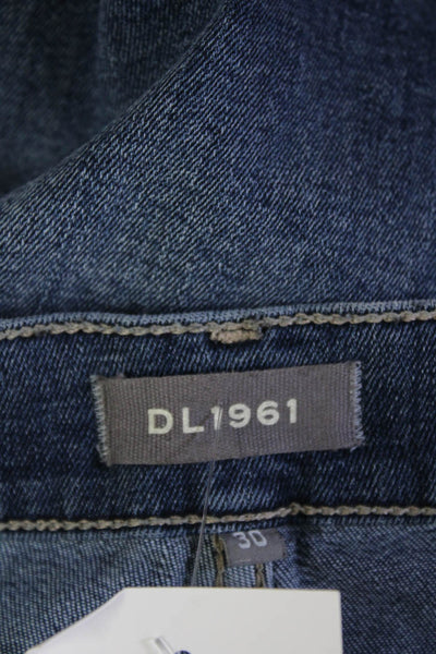 DL 1961 Women Ankle Straight Blue Jeans Size 30