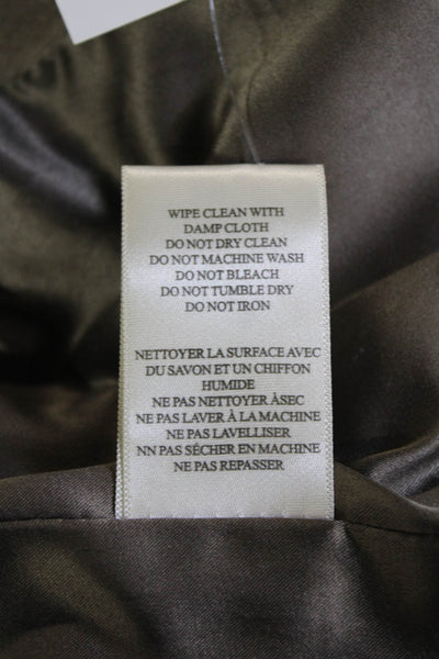 Blank NYC Womens Beige Biker Jacket Button Collared Long Sleeve Size S
