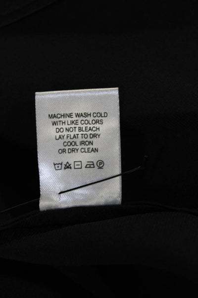 L'Academie Women Black Collared Long Sleeve Blazer Polyester Size S
