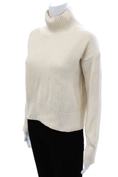 Everlane Unisex Turtleneck Pullover Sweater Beige Organic Cotton Size XS