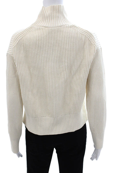 Everlane Unisex Turtleneck Pullover Sweater Beige Organic Cotton Size XS