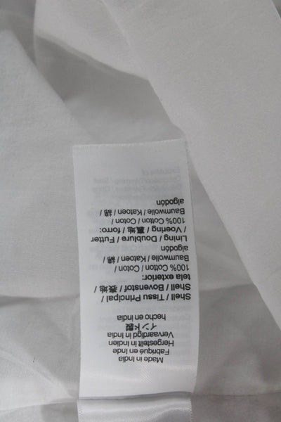 J Crew Women Fit & Flare Sundress White Cotton Square Neck Sleeveless Size 0