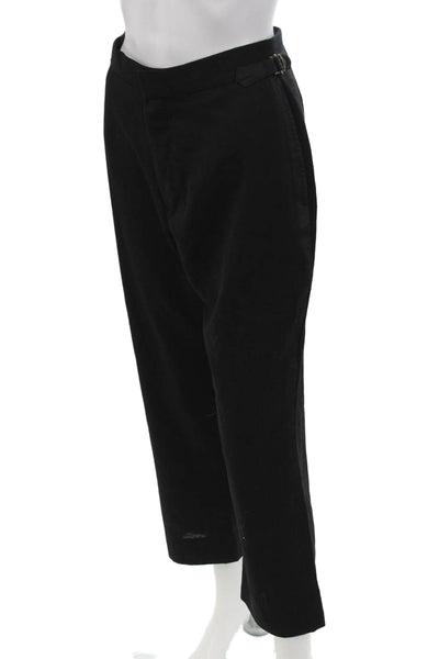 Billy Reid Women Cropped Ankle Dress Pants Black Wool Size 2