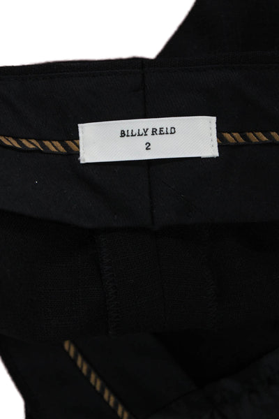 Billy Reid Women Cropped Ankle Dress Pants Black Wool Size 2