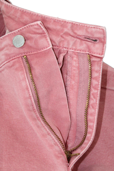 Rollas Womens Pink High Rise Jeans Solid 99% Cotton Size 24