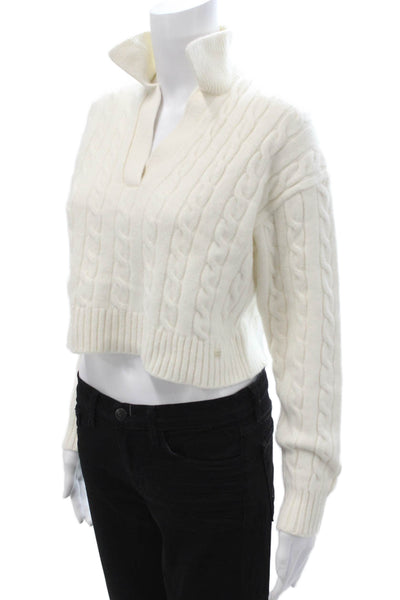 Sunday Best Women Pullover Sweater V-Neck White Size XS