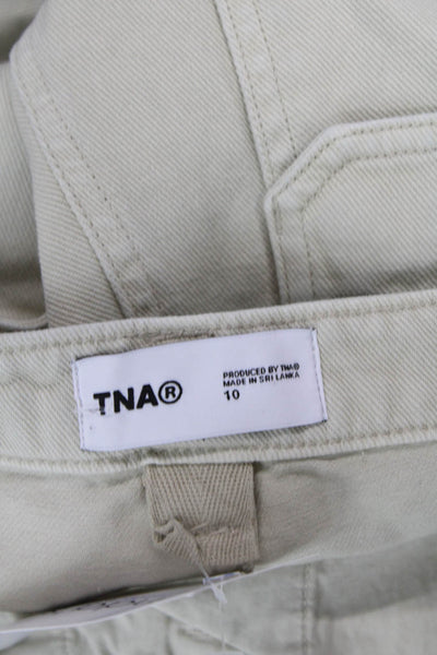 TNA Unisex Cargo Pants Beige Cotton Button 27in Size 10