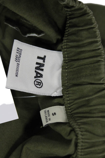 TNA Unisex Jogger Army Green Drawstring 70% Cotton 30% Nylon Size S