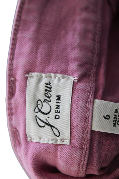 J Crew Unisex Chino Shorts Pink Tie Waist Cotton Elastane Size 6