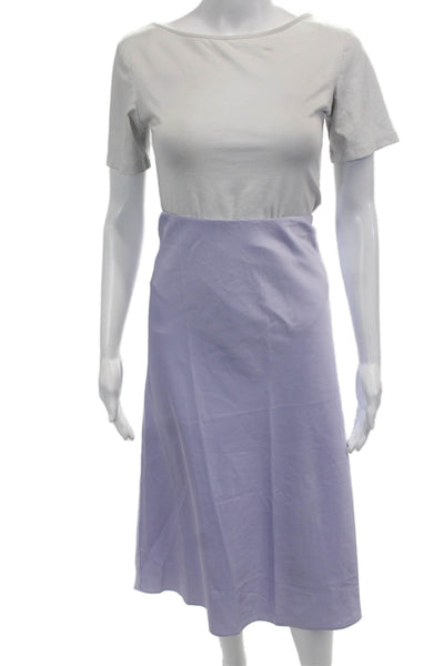 J Crew Women A-Line White Midi Skirt Polyester Size M