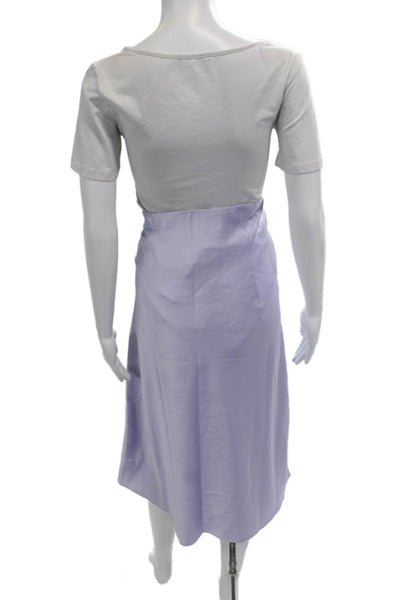 J Crew Women A-Line White Midi Skirt Polyester Size M