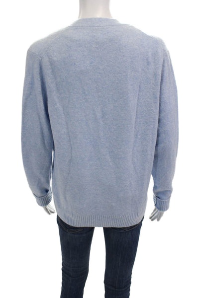 J Crew Womens Light Blue V-Neck Button Cardigan Long Sleeve Size M