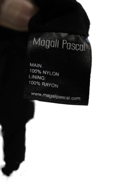 Magali Pascal Women Slip Dress Black V-Neck 100% Nylon Sleeveless Size S