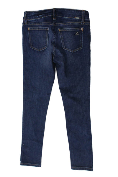 DL1961 Childrens Girls Chloe Skinny Leg Jeans Blue Cotton Size 12