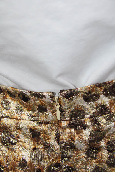 J Crew Womens Straight Pencil Skirt Beige Animal Print Size 10
