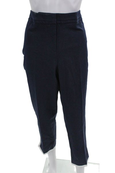 Talbots Womens Cropped Dress Pants Dark Blue Cotton Spandex Size 16P