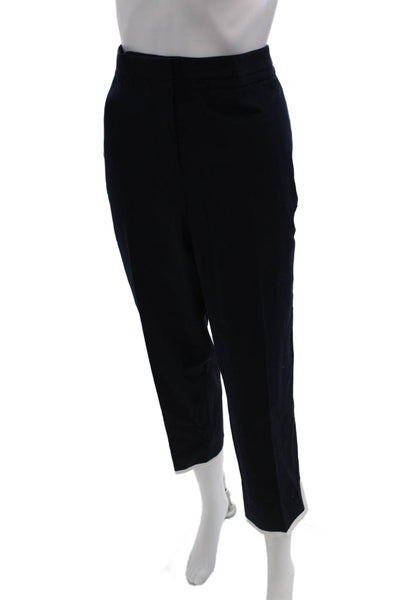 Talbots Womens Cropped Dress Pants Dark Blue Cotton Spandex Size 16P