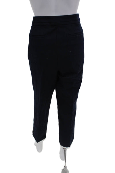 Talbots Womens Cropped Dress Pants Dark Blue Cotton Spandex Size 16P