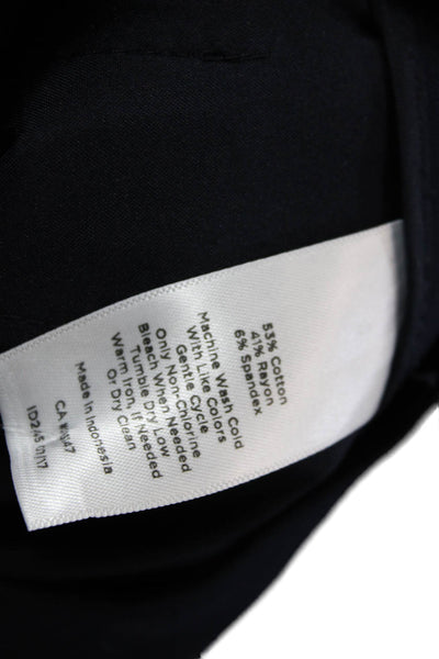 Talbots Womens Cropped Dress Pants Dark Blue Cotton Spandex Size 16P