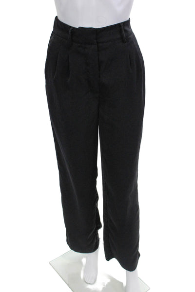 Z Supply Womens Dress Pants Black Button Polyester Solid Fall Size XS
