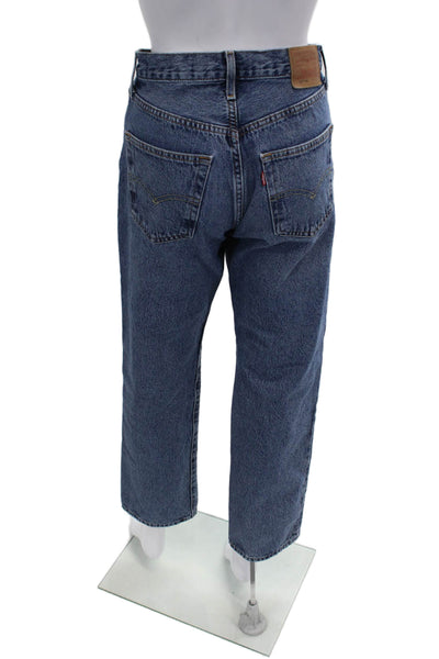 Levi Strauss & Co Mens Cropped Straight Dark Blue Jeans Size 25