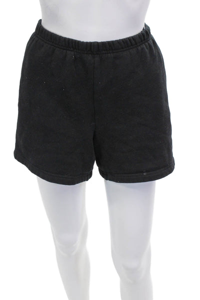 Aritzia Unisex Sweat Shorts Black Cotton Polyester Size M