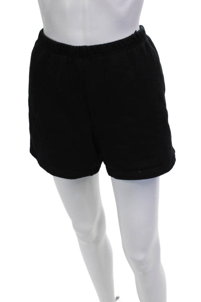 Aritzia Unisex Sweat Shorts Black Cotton Polyester Size M