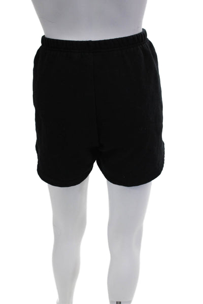 Aritzia Unisex Sweat Shorts Black Cotton Polyester Size M