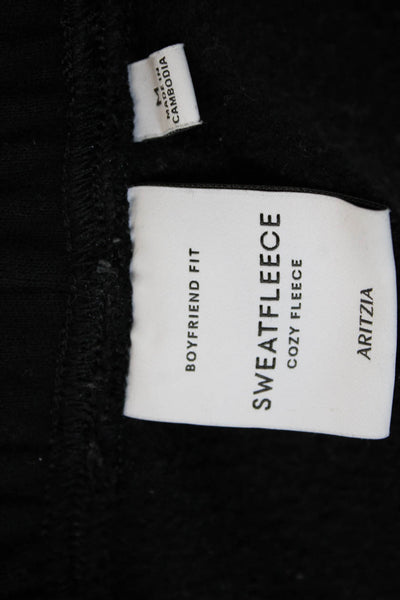 Aritzia Unisex Sweat Shorts Black Cotton Polyester Size M