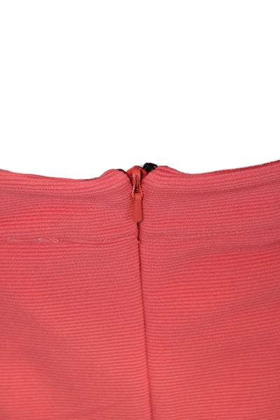 Halogen Women Straight Pencil Skirt Red Midi Size 14