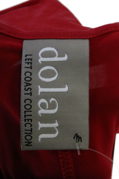 Dolan Women Shift Dress Red V Neck Short Sleeve Size M