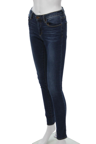 Articles of Society Womens Skinny Jeans Dark Blue Button Mid Rise Size 27