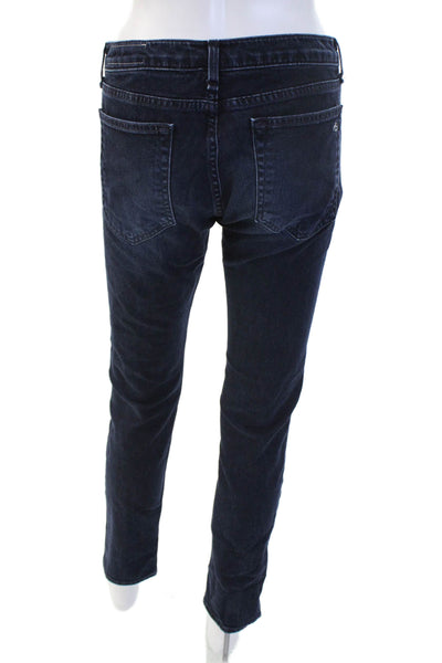 Rag & Bone Women Dark Blue Skinny Jeans Button Fly 28 Inseam Size 25