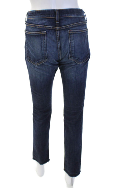 Rag & Bone Womens Skinny Cropped Ankle Jeans Dark Blue Mid Rise 28 Size 25