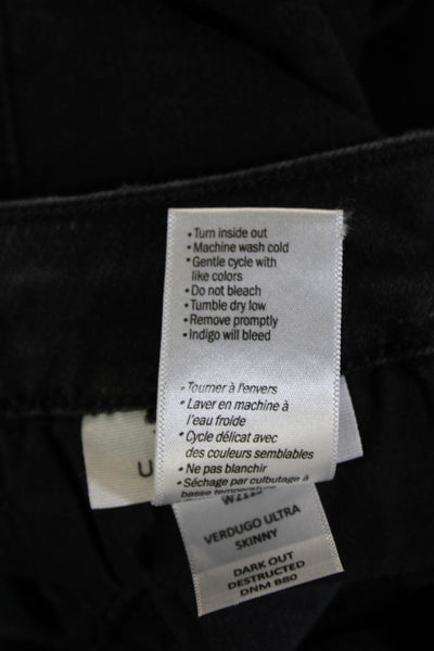 Paige Women Skinny Black Jeans Mid Rise Inseam 28 Size 26