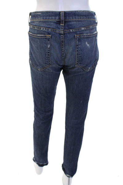 Rag & Bone Womens Boyfriend Cropped Dark Blue Jeans Size 26
