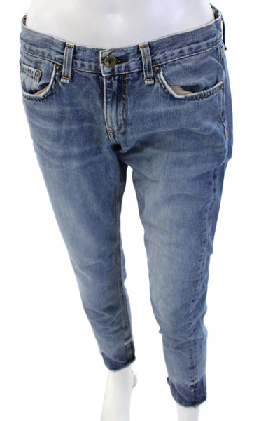 Rag & Bone Unisex Cropped Ankle Tapered Jeans Blue Size 25