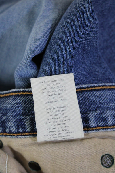 Rag & Bone Unisex Cropped Ankle Tapered Jeans Blue Size 25