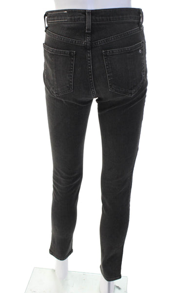Rag & Bone Womens Ankle Skinny Black Jeans Size 26
