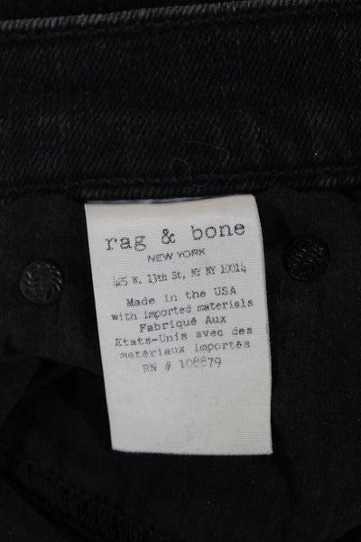 Rag & Bone Womens Ankle Skinny Black Jeans Size 26
