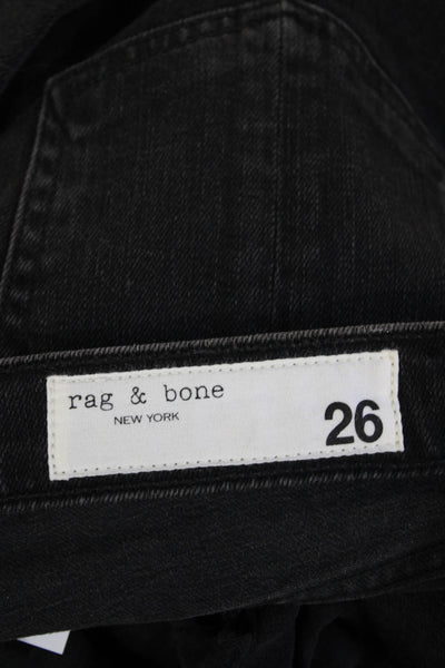Rag & Bone Womens Ankle Skinny Black Jeans Size 26