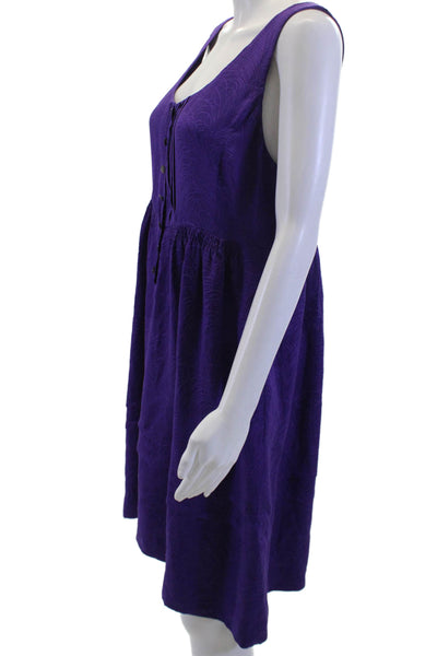 J Crew Womens Tank Shift Dress Purple 100% Silk Knee Length Size 10