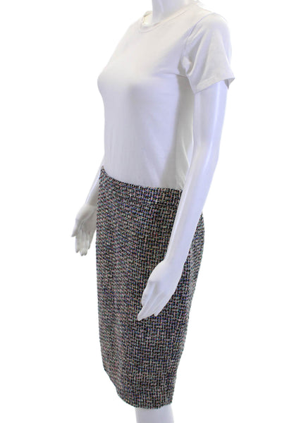 J Crew Womens Black Straight Pencil Skirt Knee Length Cotton Blend Size 6