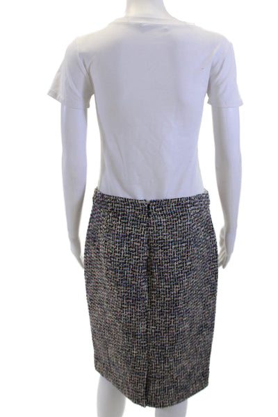 J Crew Womens Black Straight Pencil Skirt Knee Length Cotton Blend Size 6